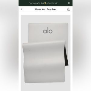 Alo yoga warrior mat dove grey new
